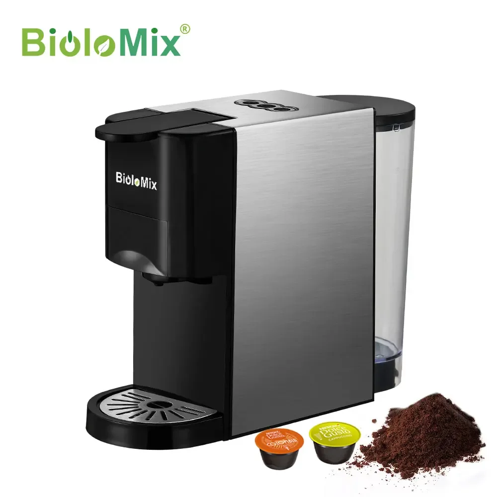 Biolomix 3 In 1 Macchina Per Caffè Espresso Macchina Per Caffè A Capsule Multiple Adatta Nespresso,Dolce Gusto E Caffè In Polvere 19Bar 1450W