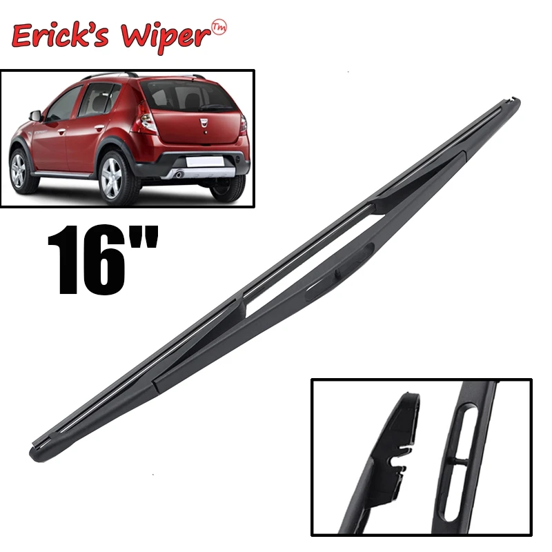 Ener'S Wiper 16 "Spazzola Tergicristallo Posteriore Per Dacia Renault Sandero Mk1 2007 - 2012 Parabrezza Parabrezza Fanale Posteriore Spazzola Antipio