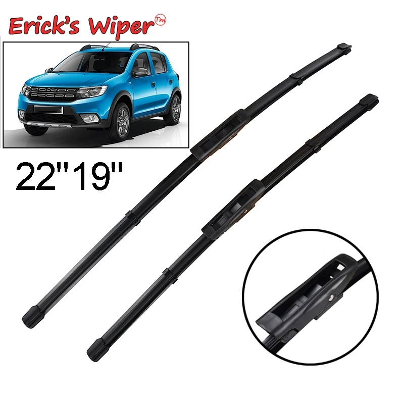 Ener'S Wiper Spazzole Tergicristallo Anteriori Per Dacia Renault Sandero Mk 2 2016 - 2019 Parabrezza Parabrezza Spazzole Antipioggia 22 "+ 19"