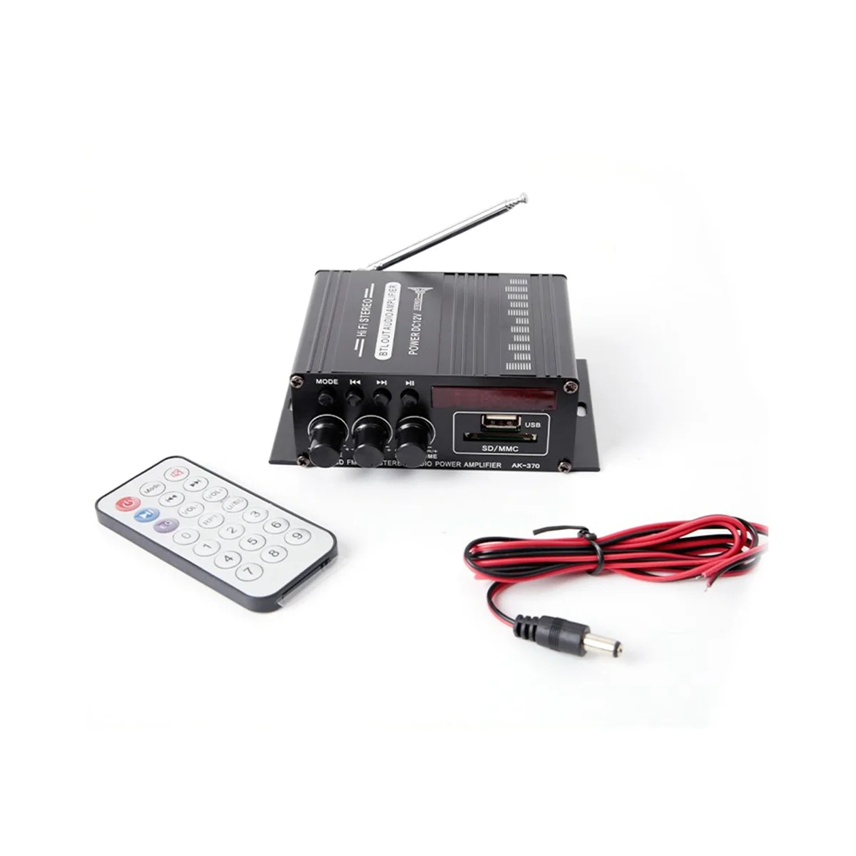 Ak370 Home Digital Amplifier Mini Hifi Bluetooth Audio Amplificatore Di Potenza Per Scheda Sd U Disk Aux Speaker Mp3 Stereo Sound