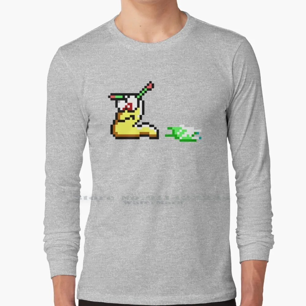 Commander 4 Snail-Hd Maglietta A Maniche Lunghe Tee Commander 5 Snail Crap Poop Pixel Hd Fan Giochi Retrò Gamer Gaming Dos Creative