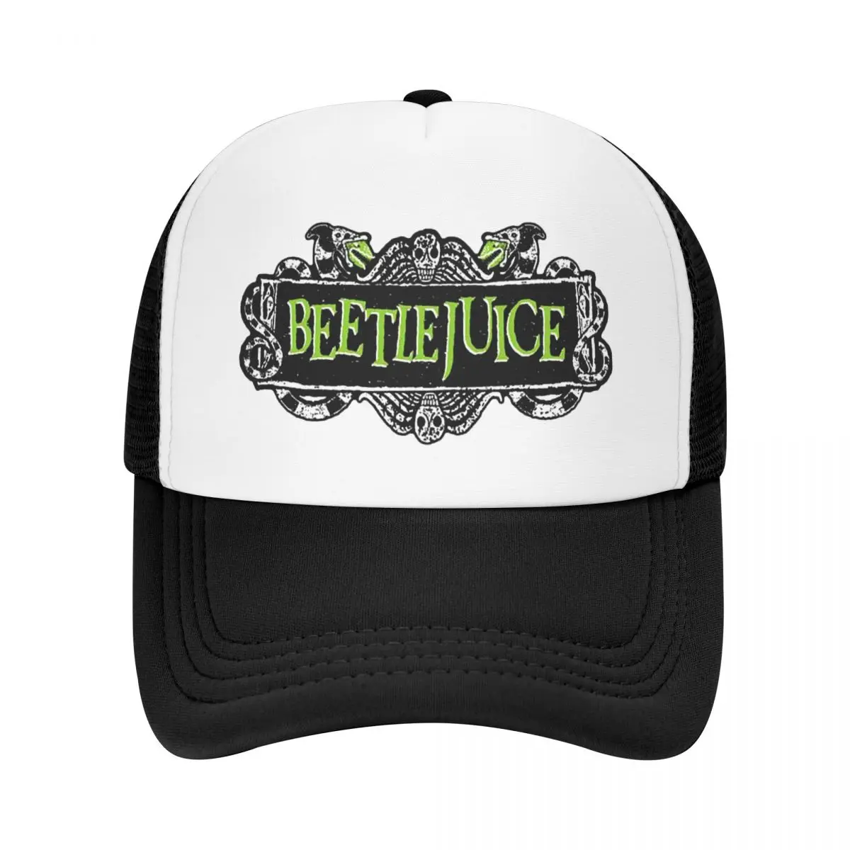 Cool Tim Burton Horror Movie Trucker Hat For Men Women Custom Regolabile Unisex Beetlejuice Berretto Da Baseball Spring Snapback Caps