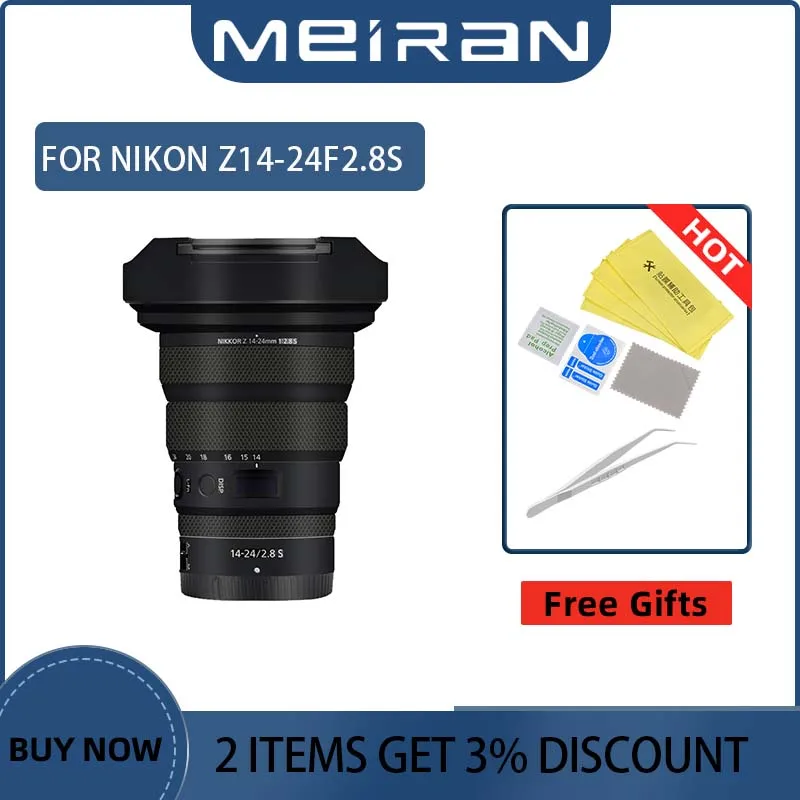 Protezione Dell'Obiettivo Della Fotocamera Decalcomania Anti-Graffio Muslimskin Wrap Film Cover Per Nikon Z 14-24Mm F/2.8 S 14-24F2.8 1424 2.8
