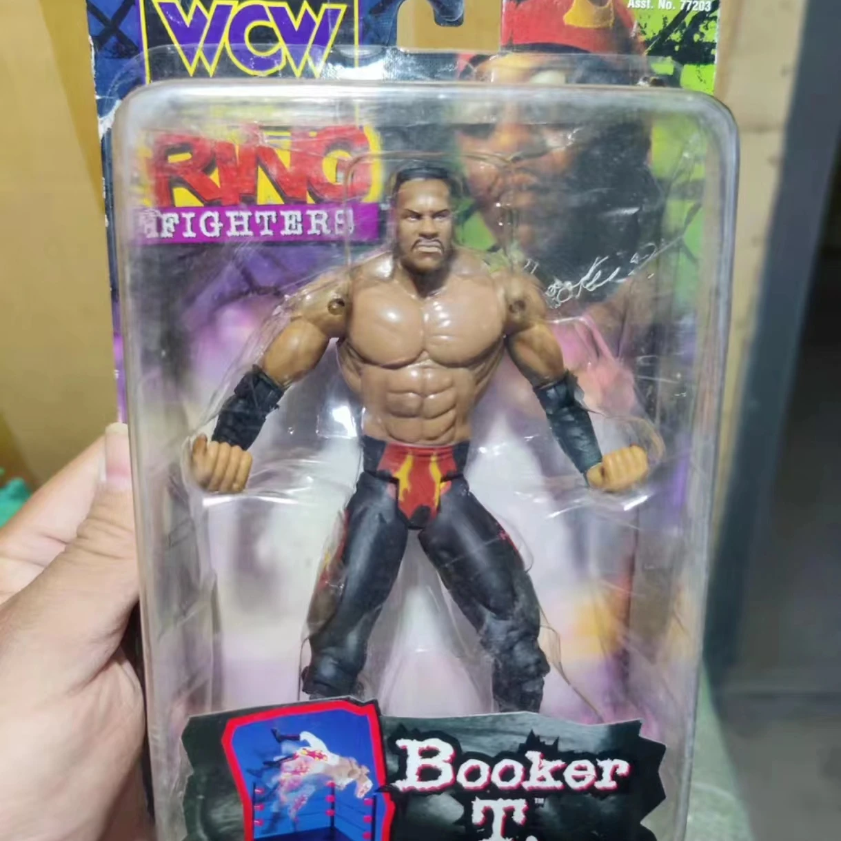 Wcw Ring Fighters Booker T Harlem Heat Toy Biz 1999 Wrestling Figure