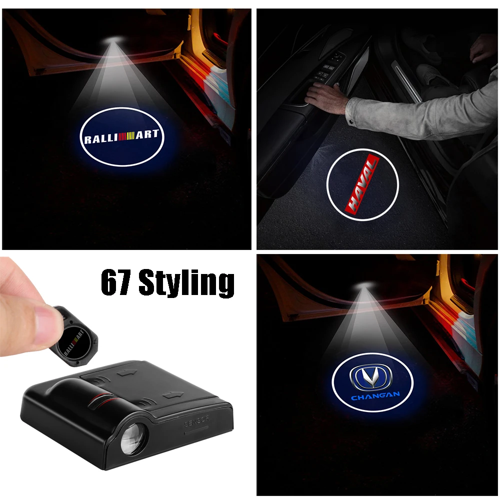 1 Pz Led Car Door Emblem Light Lampada Di Benvenuto Proiettore Laser Wireless Decorazione Automatica Per Audi Bmw Alfa Romeo Mercedes-Benz Honda