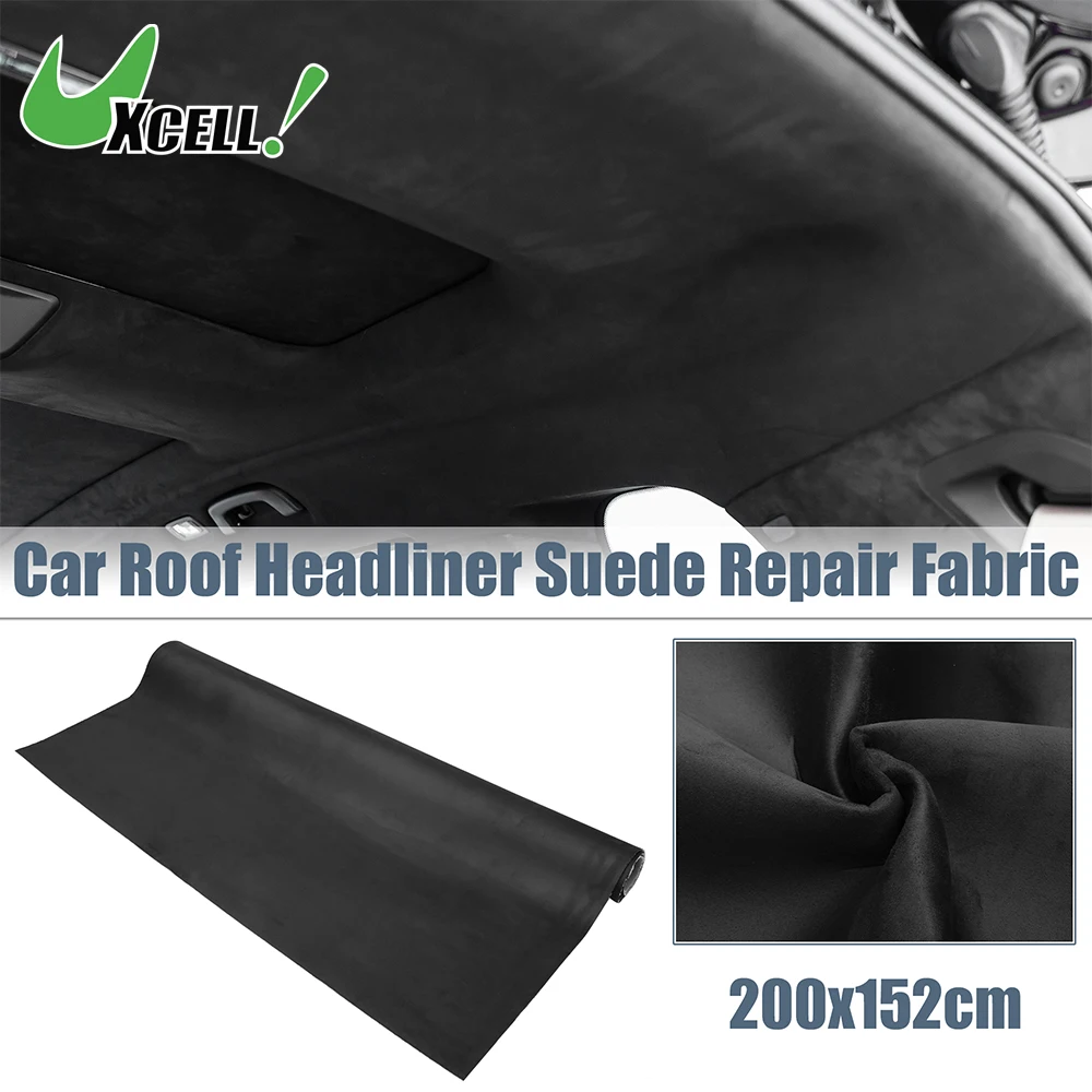 Uxcell Suede Headliner Fabric Foam Backed Per Car Truck Interior Trim Protect Aging Rotto Sbiadito Sostituzione Fai Da Te 200 X152Cm