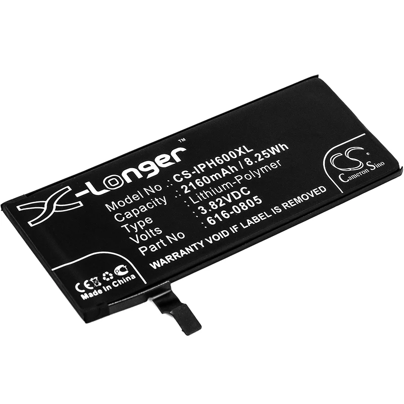 2160Mah 616-0806 616-0805 616-0804 616-0809 Batteria Per Apple A1589 Iphone 6 A1586 A1549