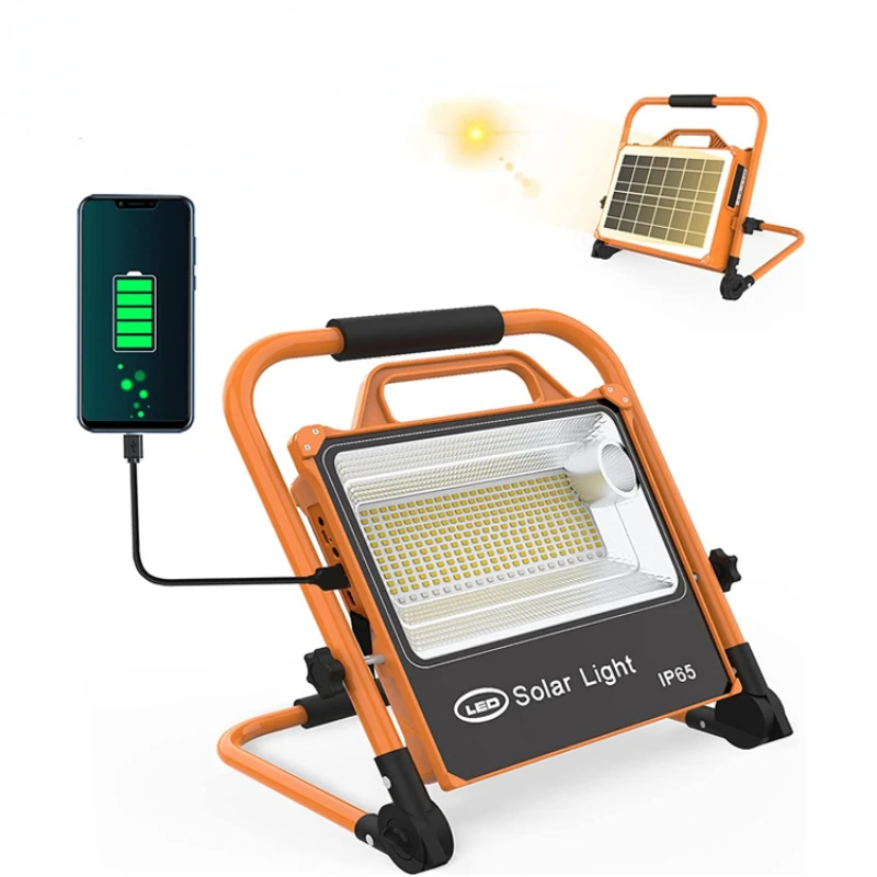 Stock In Usa Abs Outdoor Waterproof Ip65 100W 200W Smd Emergency Led Solar Flood Light