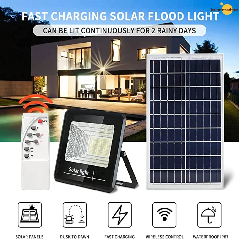 100W/60W Led Solar Energy Light Impermeabile Outdoor Faretto Solare Lampada Led Flood Lamp Proiettore Apparecchio Di Illuminazione Proiettore