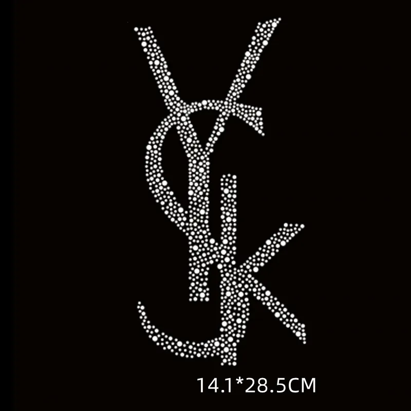 Big Letter Sticker Transfers Design Iron On Transfer Patch Hot Fix Strass Trasferimento Motivi Fissaggio Strass