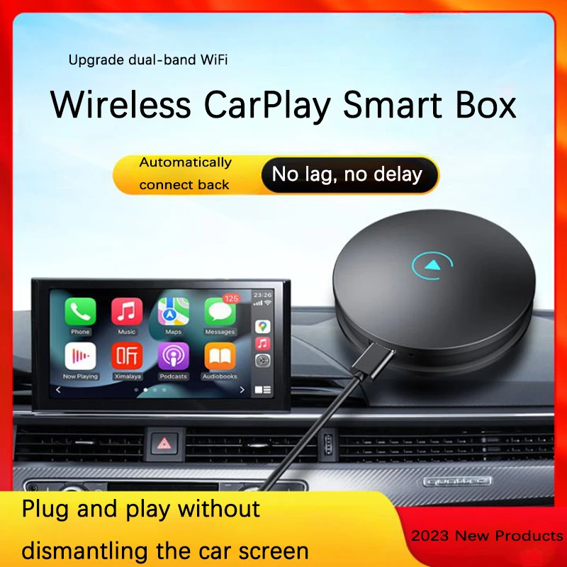 2.4Ghz + 5.8Ghz Wifi A Doppia Frequenza Bluetooth Cablato A Wireless Carplay Per Apple Android Auto Smart Car Ai Box Adapter Connect