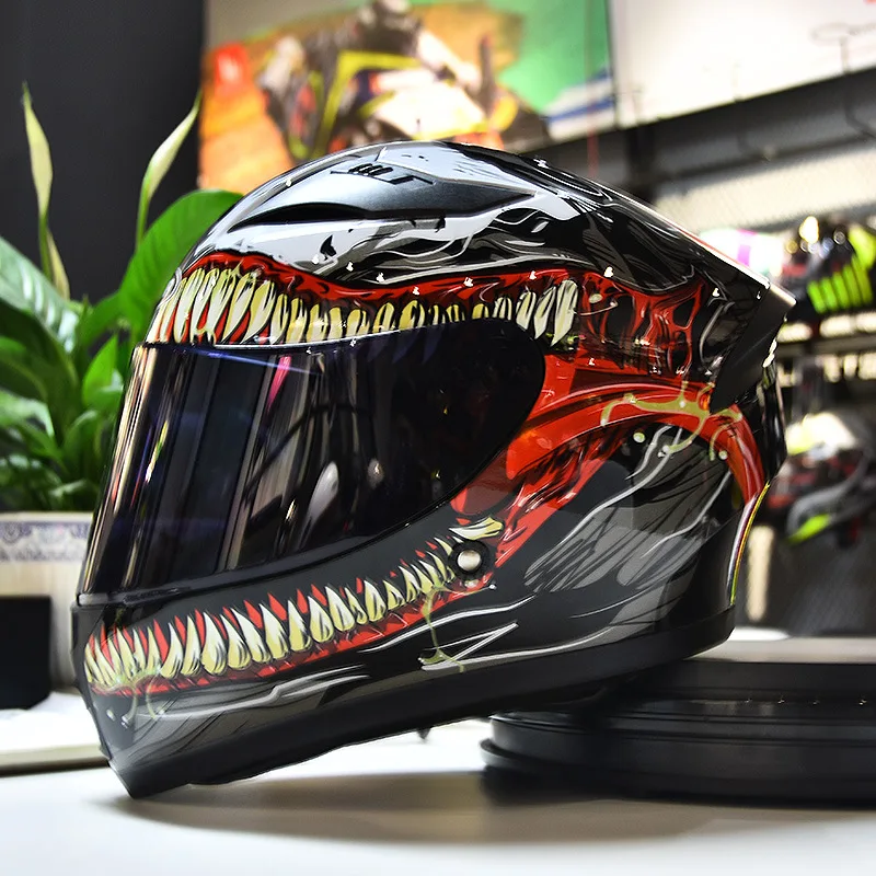 Casco Yema Veicolo Elettrico Donna Casco Invernale Casco Moto Casco Maschile Moto Casco Completo Clown/Venom Casco Moto