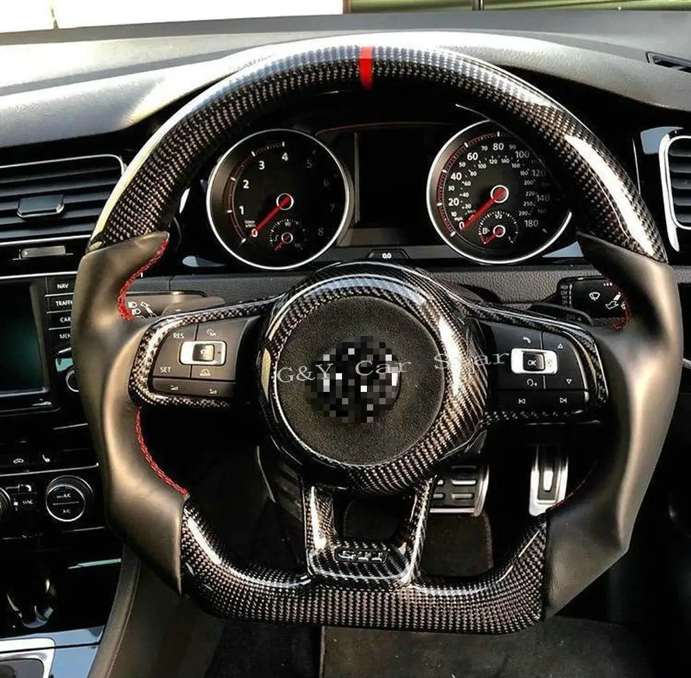 Volante In Vera Fibra Di Carbonio Al 100% Per Vw Golf 7 Gti Golf 7R Golf 7 Rline No Airbag