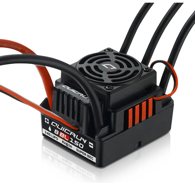 Hobbywing Quicrun 8 Bl150 150A 3-6S Brushless Waterproof Sensorless Esc Per 1:8 Touring Cars/Buggies/Trucks Toys