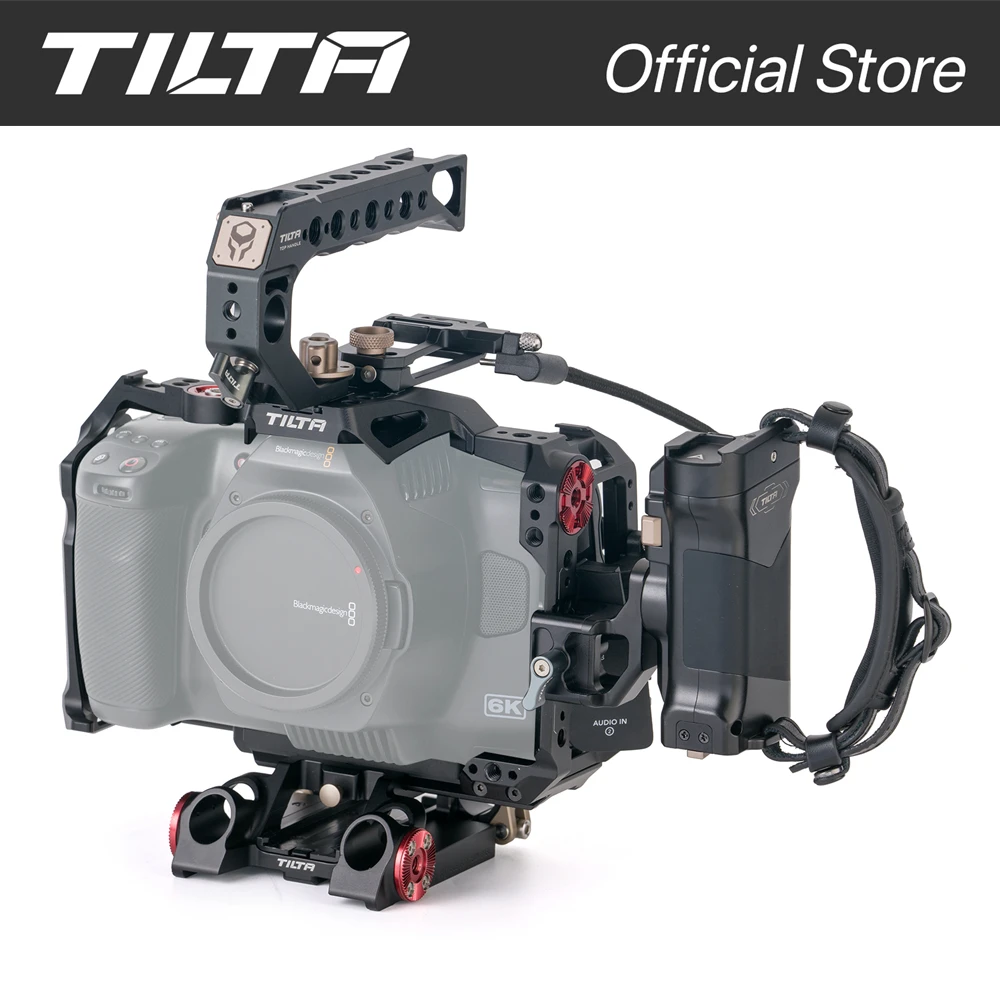 Tilta Ta-T11-A Bmpcc 6K Pro/G2 Gabbia Per Fotocamera Per Bmpcc 6K Pro Dslr Rig Accessorio Maniglia Superiore Piastra Di Base Del Cavo R/S