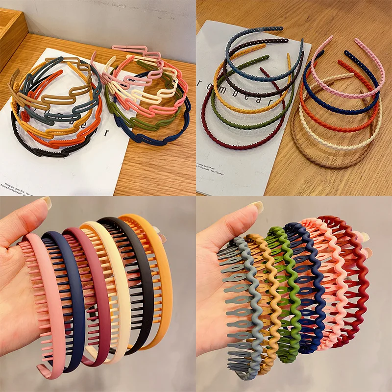 New Fashion Multiple Styles Wave Resin All-Match Scrub Wavy Hair Band Headband For Women Girl  Child Hair Accessories Headwear