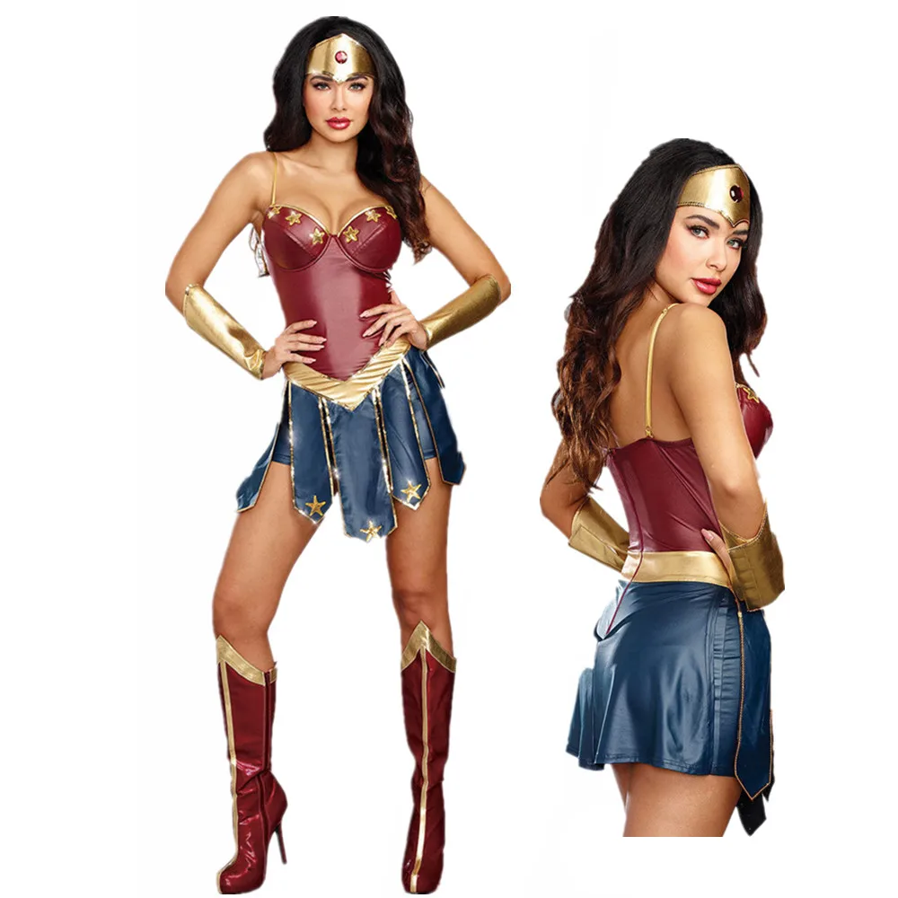 Halloween Justice Wonder League Costume Donna Body Suits Superhero Supergirl Outfit Cosplay Carnival Fancy Dress