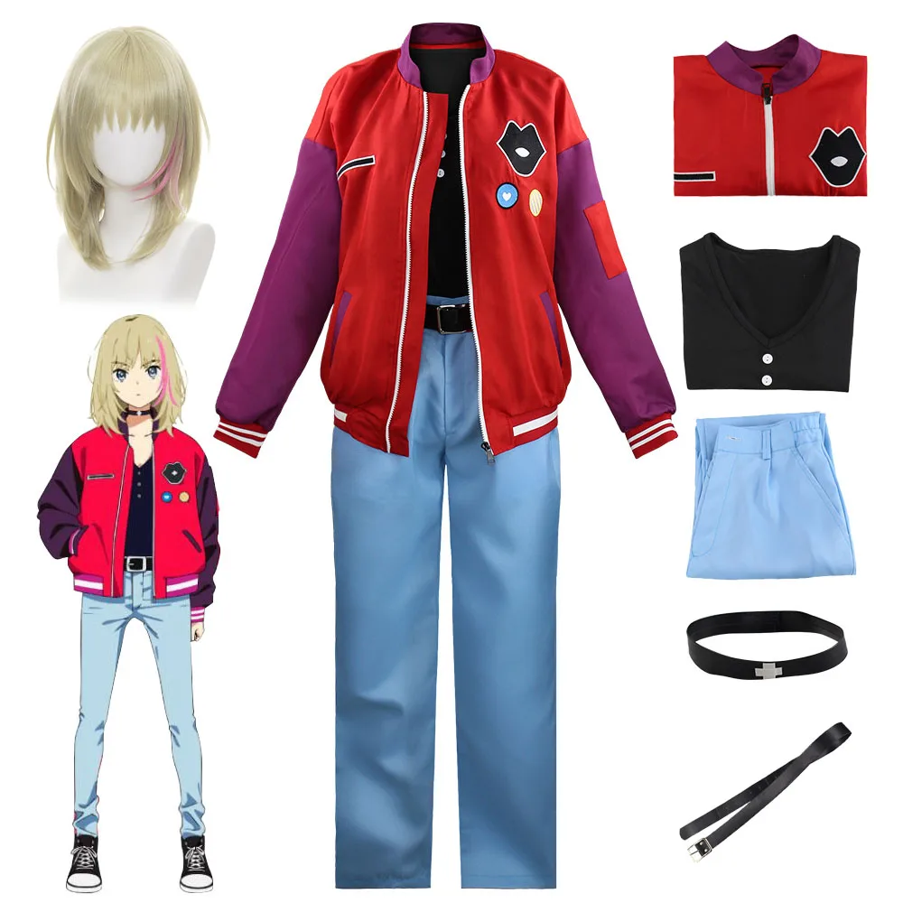 Anime Kawai Rika Costumi Wonder Egg Priority Costumi Cosplay Parrucca Giacche Da Donna Rika Kawai Cappotto E Pantaloni Uniformi Di Moda