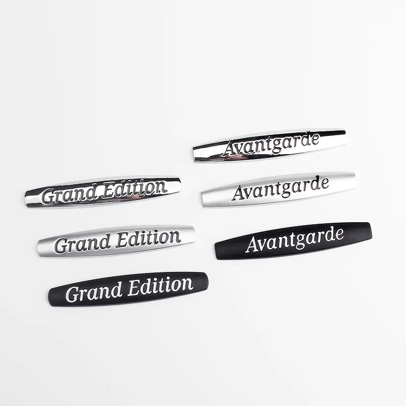 2X Metal Avantgarde Logo Grand Edition Badge Car Fender Emblem Decalcomania Per Mercedes Benz Avantgarde Avantgrde Sticker Accessori
