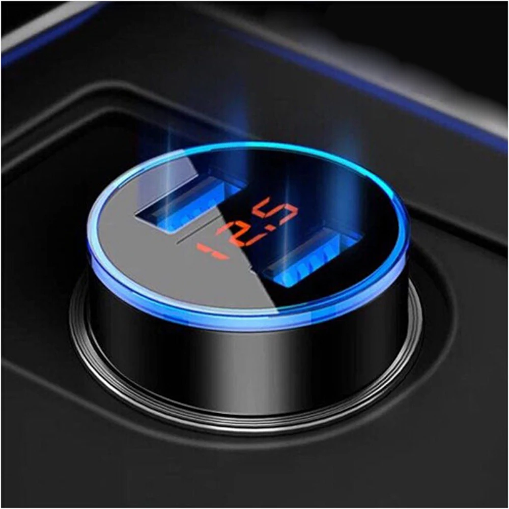 Nuovo Display A Led Caricabatteria Da Auto Dual Usb Per Jeep Renegade Wrangler Jk Grand Cherokee Compass Patriot Liberty
