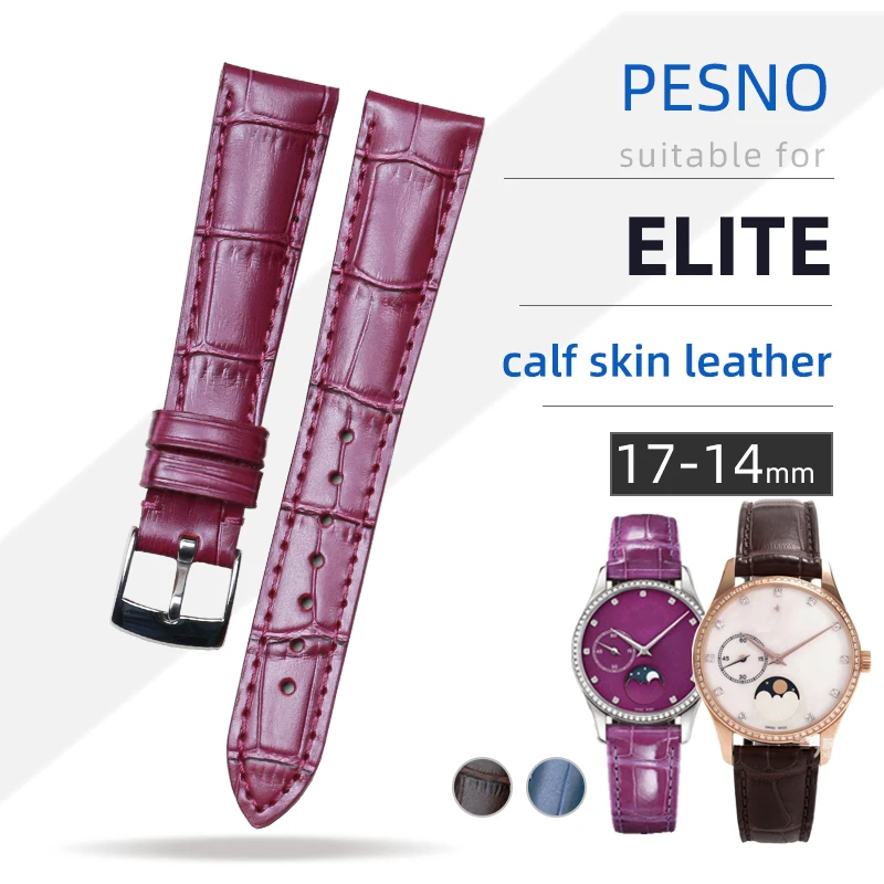 Cinturini Per Orologi In Pelle Di Vitello In Vera Pelle Di Pesno Bracciale Con Cinturino In Pelle Compatibile Per Zenith Elite 03.2290/03.3100
