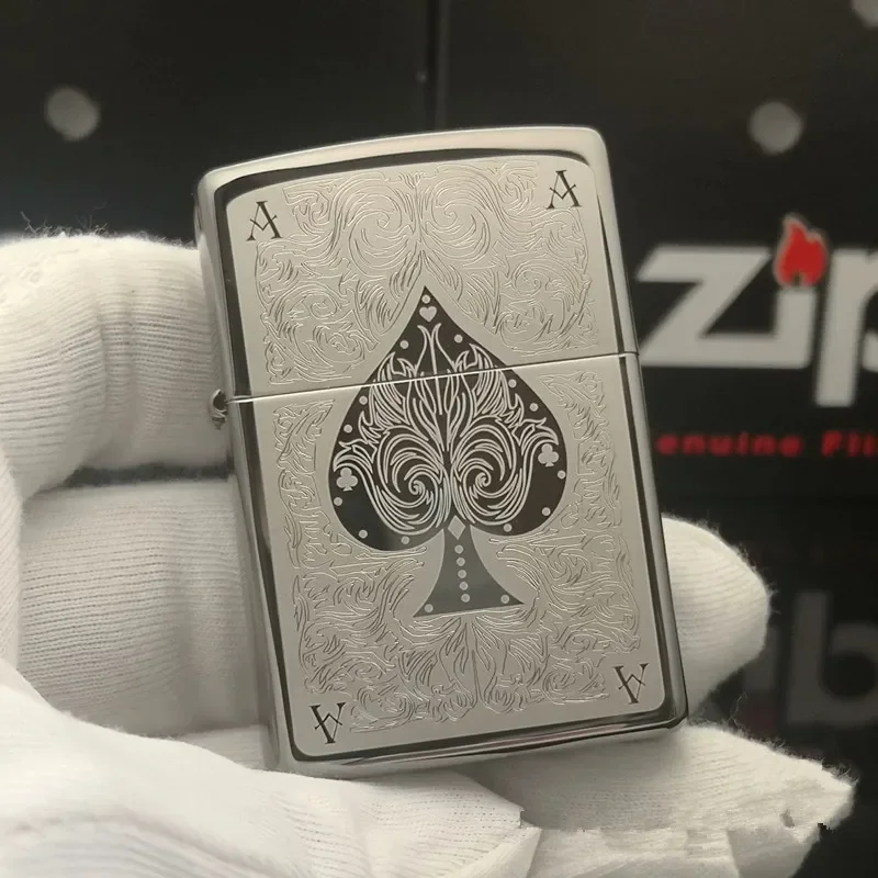Zippo Lighter Ace Of Black Picche Elegante Collezione Cooper In Box