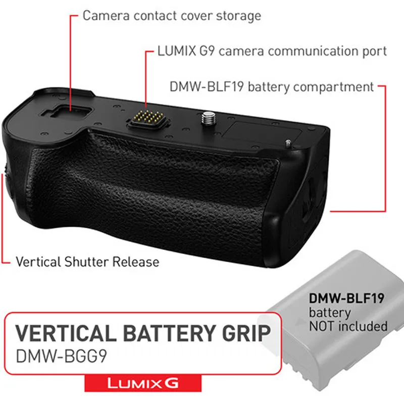 Impugnatura Batteria G9 Dmw-Bgg9 Bgg9 Impugnatura Batteria Verticale Per Impugnatura Batteria Panasonic Lumix G9 Dc-G9
