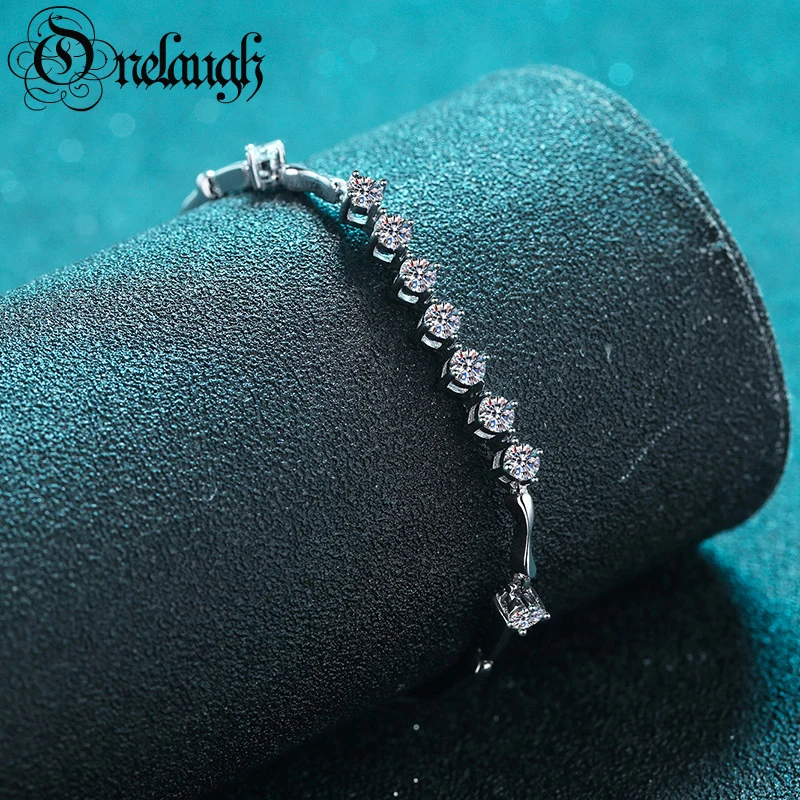 Onelaugh D Color Vvs Gra Moissanite Diamond Bracciale Per Le Donne Pass Diamond Test Moissanite Fidanzamento Anniversario Gioielli Regalo