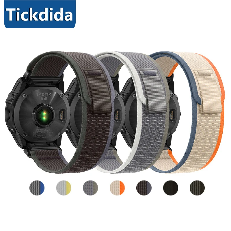 22 Cinturini Per Orologi In Nylon Da 26Mm Per Garmin Fenix 7X 8 7 Pro Fenix 6X 6 5X 5Plus Tactix7 Epix Bracciale Cinturino Di Ricambio Per Cinturino