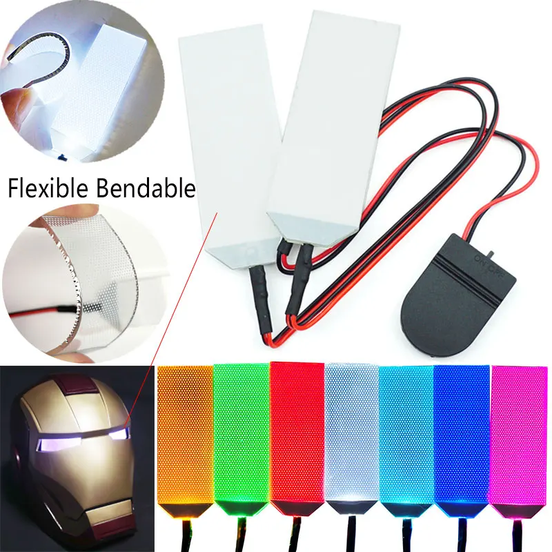 Flessibile Pieghevole Fai Da Te Led Light Eyes Kit Per Iron Man Halloween Helmet Mask Eye Light Accessori Cosplay Possono Ritagliare Oggetti Di Scena