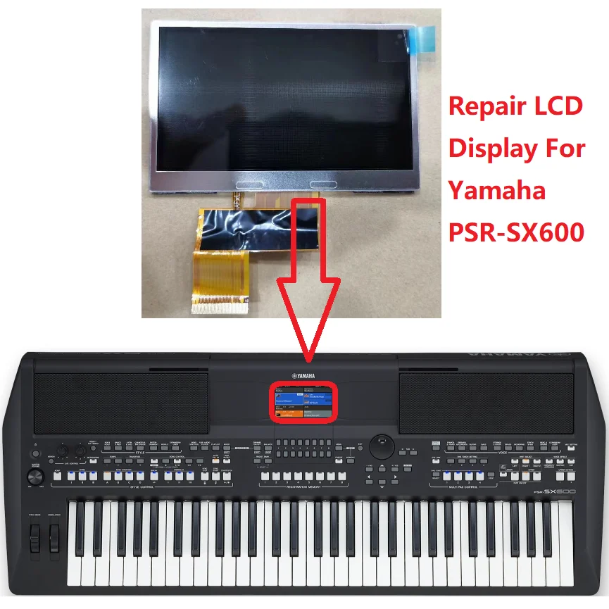 Display Lcd Da 4.3 Pollici Per La Riparazione Dello Schermo A Matrice Yamaha Psr-Sx600 Psr Sx600