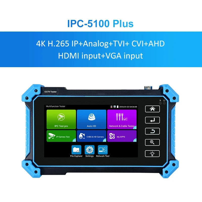 8Mp Ipc 5200 Plus Utp Remote Tester Poe Rj45 Tester Ip Monitor Camera 4K Hd Tester Coassiale Cctv Monitor Tester Per Cavi Di Rete