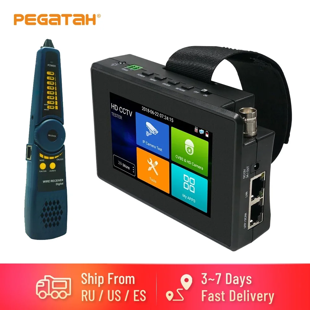Tester Portatile Per Telecamera Cctv 4K Mini Monitor 8Mp Telecamera Di Videosorveglianza Monitor Rj45 Cable Poe Tester Ahd Tvi Cvi Cvbs Tester