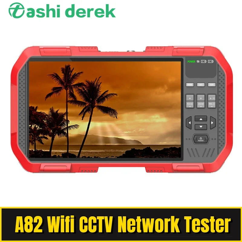 A82 7 Pollici H.265 Wifi Cctv Tester Di Rete 4K Hd Ip Tvi Cvi Ahd Cvbs Cctv Camera Tester Monitor Tdr Cable Test Multimetro