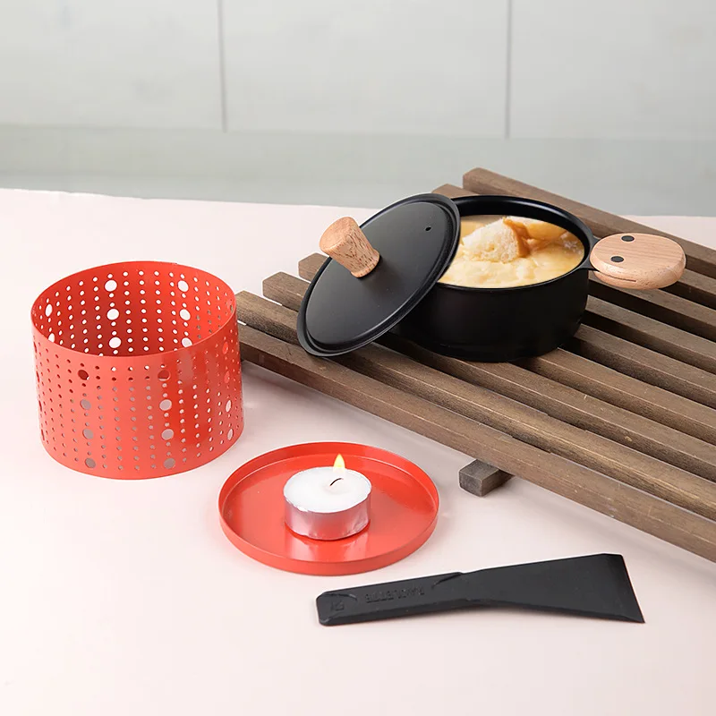 Formaggio Raclette Fonduta Pentola Tavolo Grill Formaggio Gelato Cioccolato Fusione Hotpot Porcellana Fai Da Te Fonduta Set Burro Melter Warmer