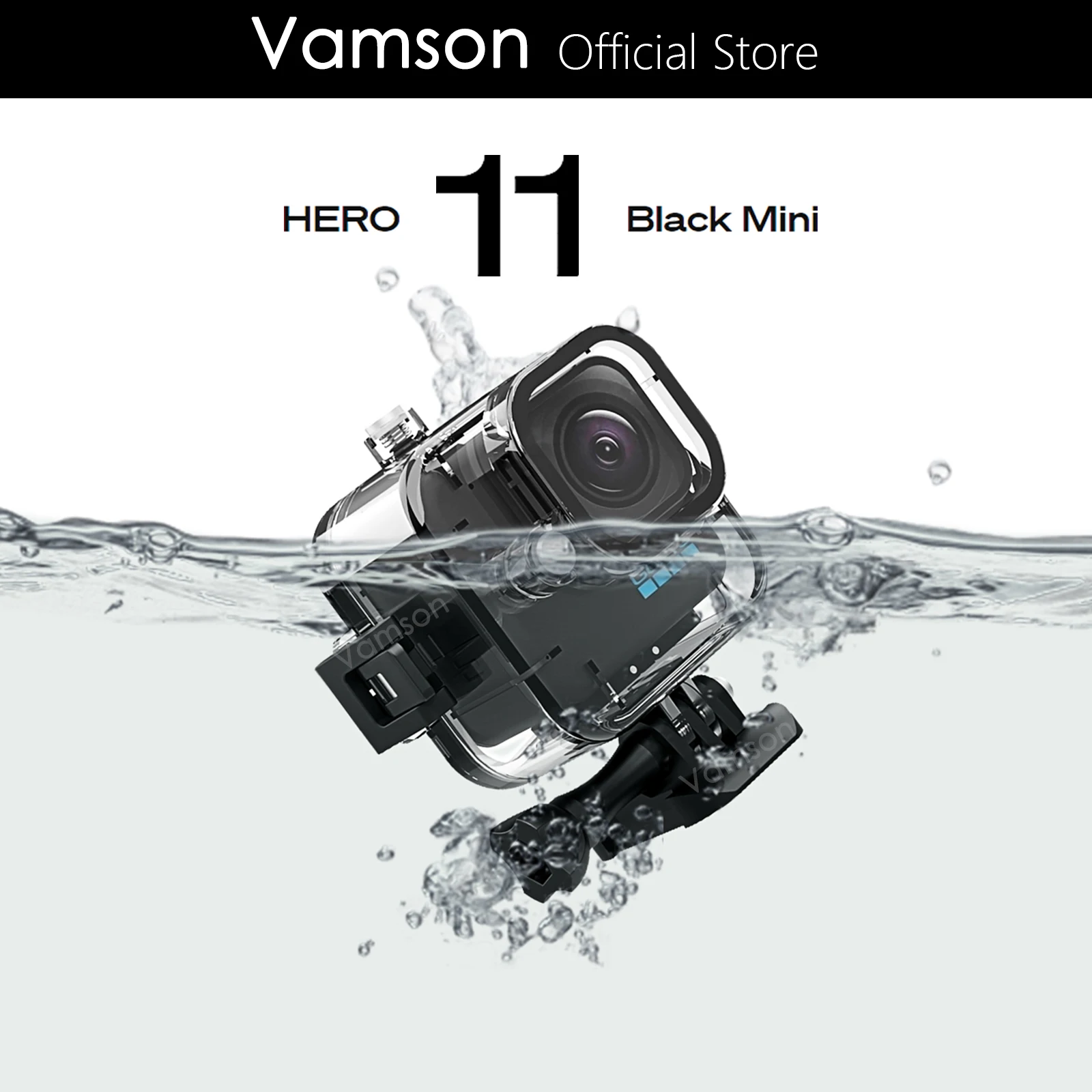 Vamson Per Accessori Gopro Custodia Impermeabile Custodia Protettiva Subacquea Custodia Subacquea Per Gopro Hero 11 Mini Accessori Neri