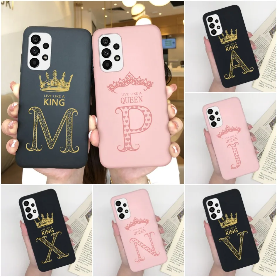 Custodia Per Telefono Per Samsung Galaxy A33 A 33 5G Custodia Di Lusso Antiurto Lettere Crown Custodie In Silicone Per Samsunga33 A 33 Coque 6.4 Polli