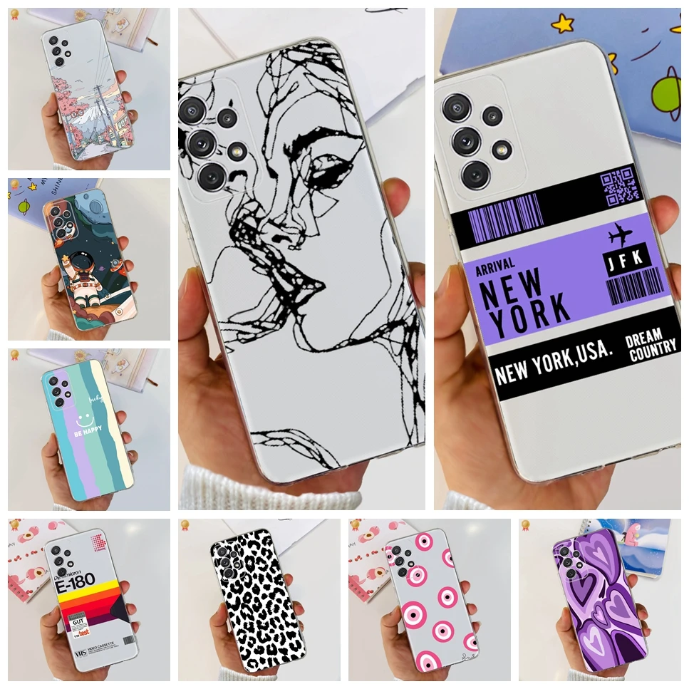 Per Samsung Galaxy A33 A 33 5G Custodia Fashion Cute Astronaut Cover Posteriore Morbida In Silicone Tpu Per Samsung A33 A 33 5G Funda