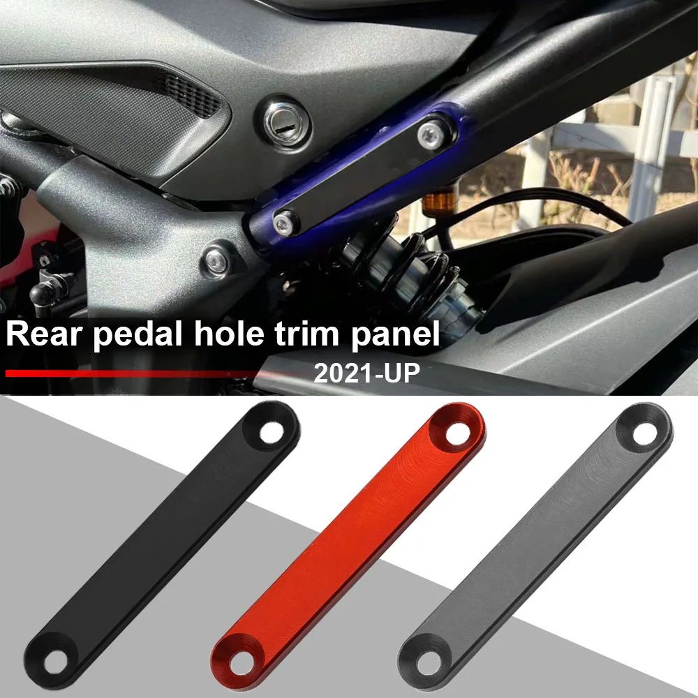Per Trident 660 Pedale Posteriore Trim Strip Passeggero Pedale Trim Block Vite Foro Copertura Trim Accessori