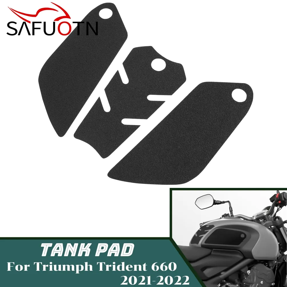 Per Trident 660 Fuel Gas Cap Sticker Moto Knee Grip Tank Pad Protector Case Per Triumph Trident660 2021 2022 Accessori