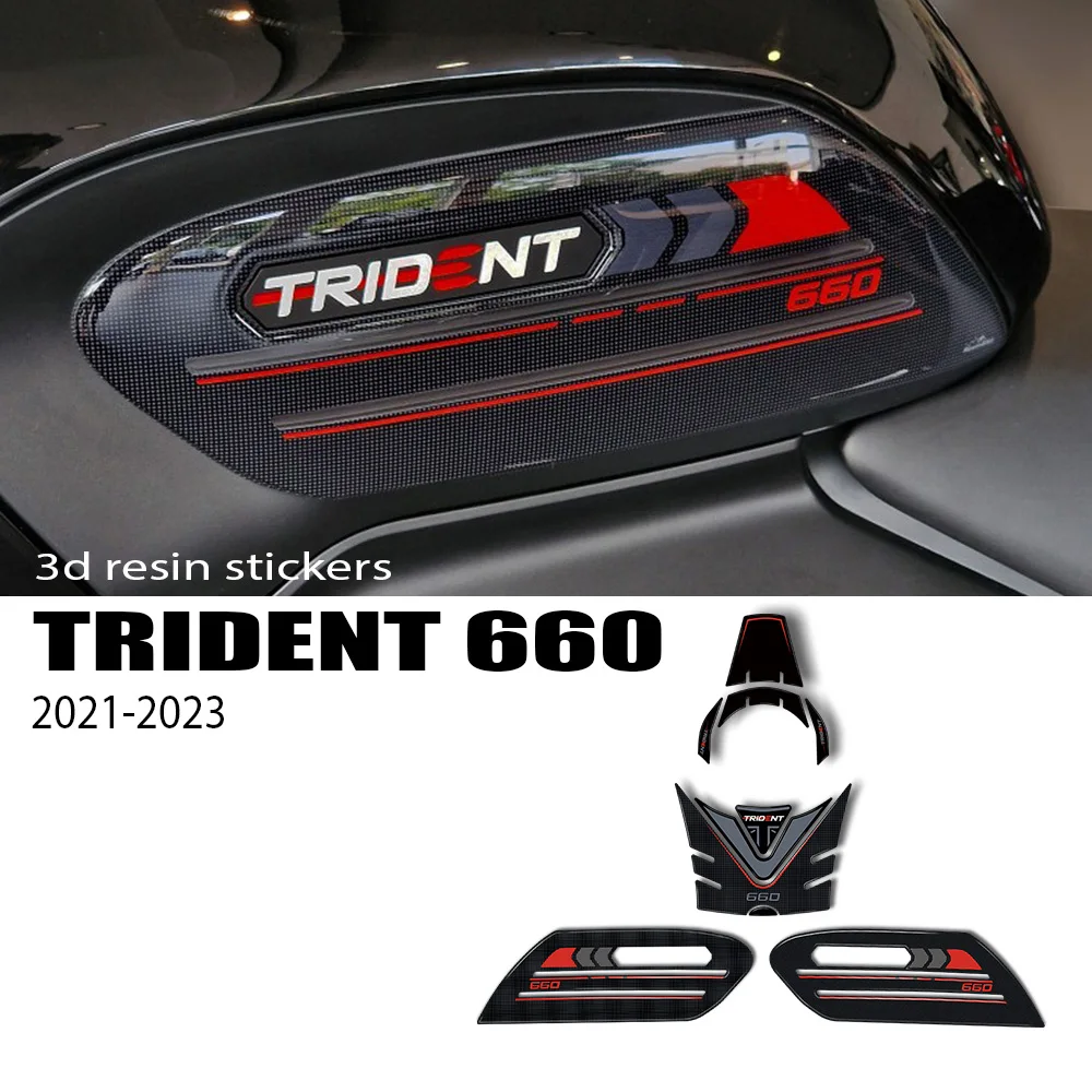 2023 Trident 660 Sticker 2023 Moto Tank Pad Protection Sticker 3D Gel Epoxy Sticker Kit Per Trident 660 Trident660 2021-