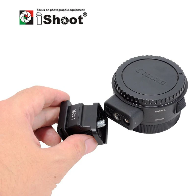 Ishoot Lente Collare Per Sigma Mc-21/Ef-L Treppiede Anello Di Montaggio Inferiore È Arca Swiss Coda Di Rondine Piastra A Sgancio Rapido Fotocamera Is-