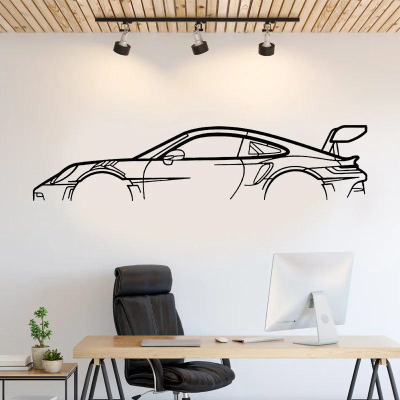 Car Silhouette Wall Art Sticker Vinile Home Decor Automotive Service Center Garage Car Beauty Shop Decorazione Decalcomanie Murales S610
