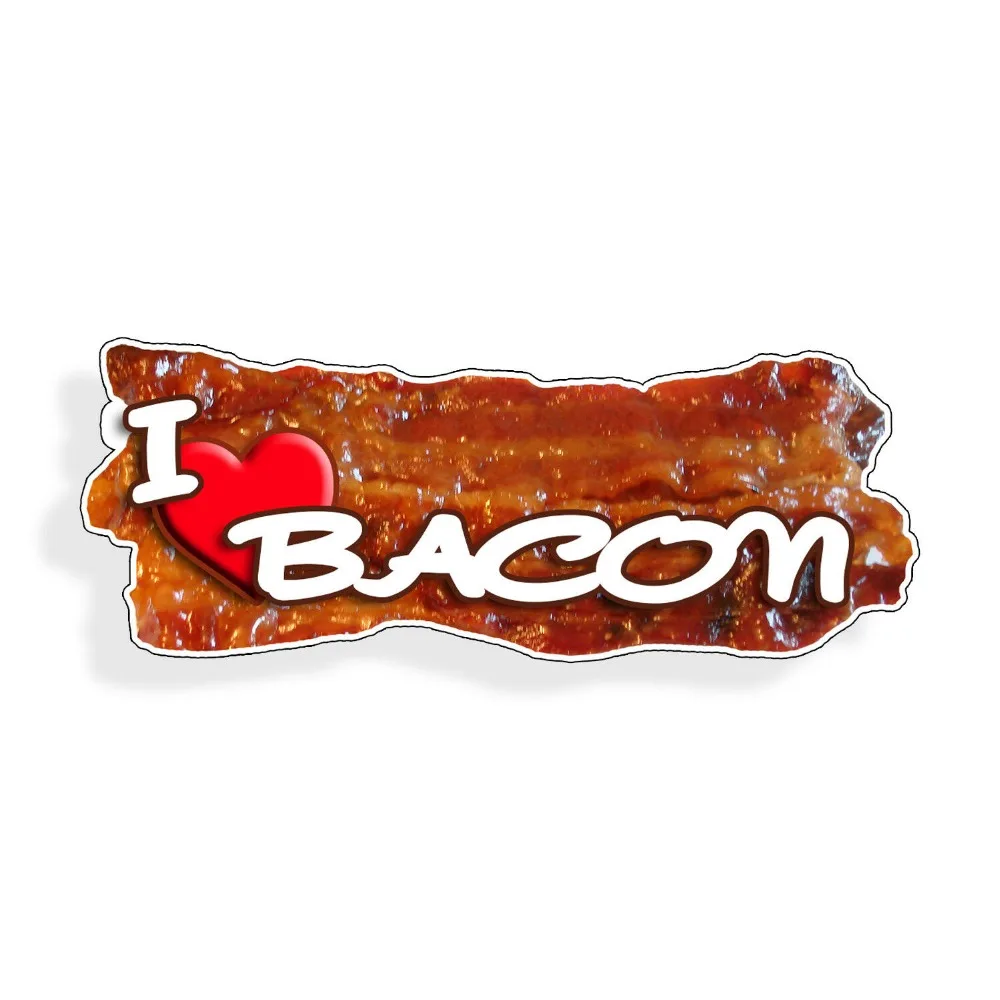 I Love Bacon Sticker Keto Diet Car Window Bumper Cup Decalcomania Cooler Wall Decal