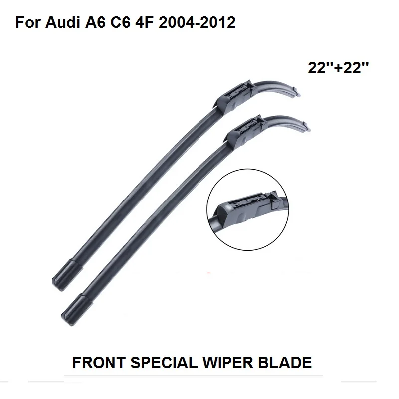 Tergicristallo Per Audi A6 C6 4F 2004-2012 22 '' + 22 '' Tergicristalli Lama Accessori Auto Parabrezza Prezzi Nuovo