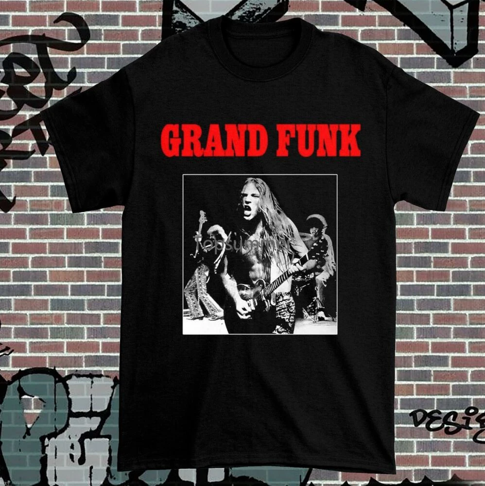 Rare Grand Funk Railway Gift For Fans Camicia Unisex Full Size Nera
