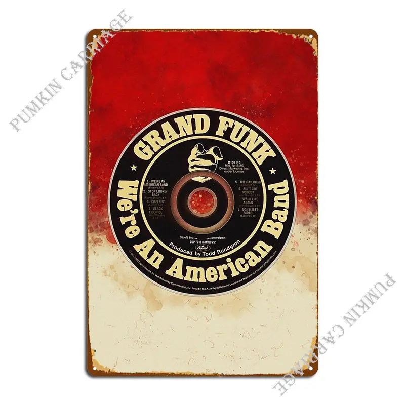 Grand Funk Railway Metal Signs Wall Cave Wall Cave Wall Decor Wall Murale Tin Sign Poster
