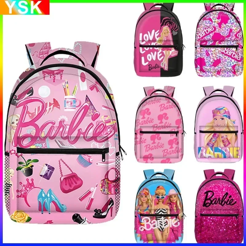Miniso Barbie Barbie Borsa Da Scuola Completa Barbie Princess Zaino Per Studenti Stampato Produttore Di Borse Per Computer Di Grande Capacità