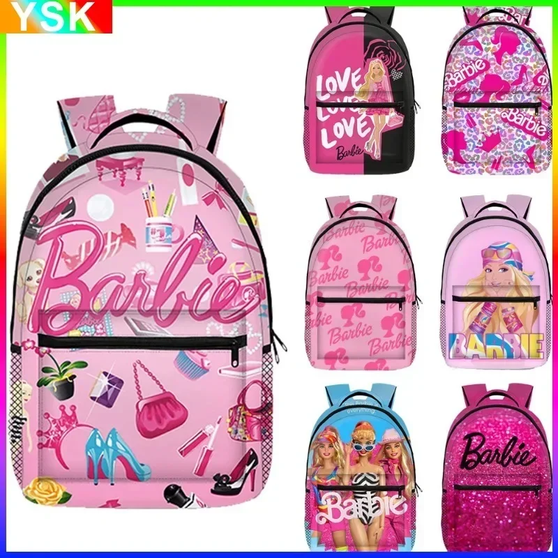Miniso Barbie Barbie Borsa Da Scuola Completa Barbie Princess Zaino Per Studenti Stampato Produttore Di Borse Per Computer Di Grande Capacità
