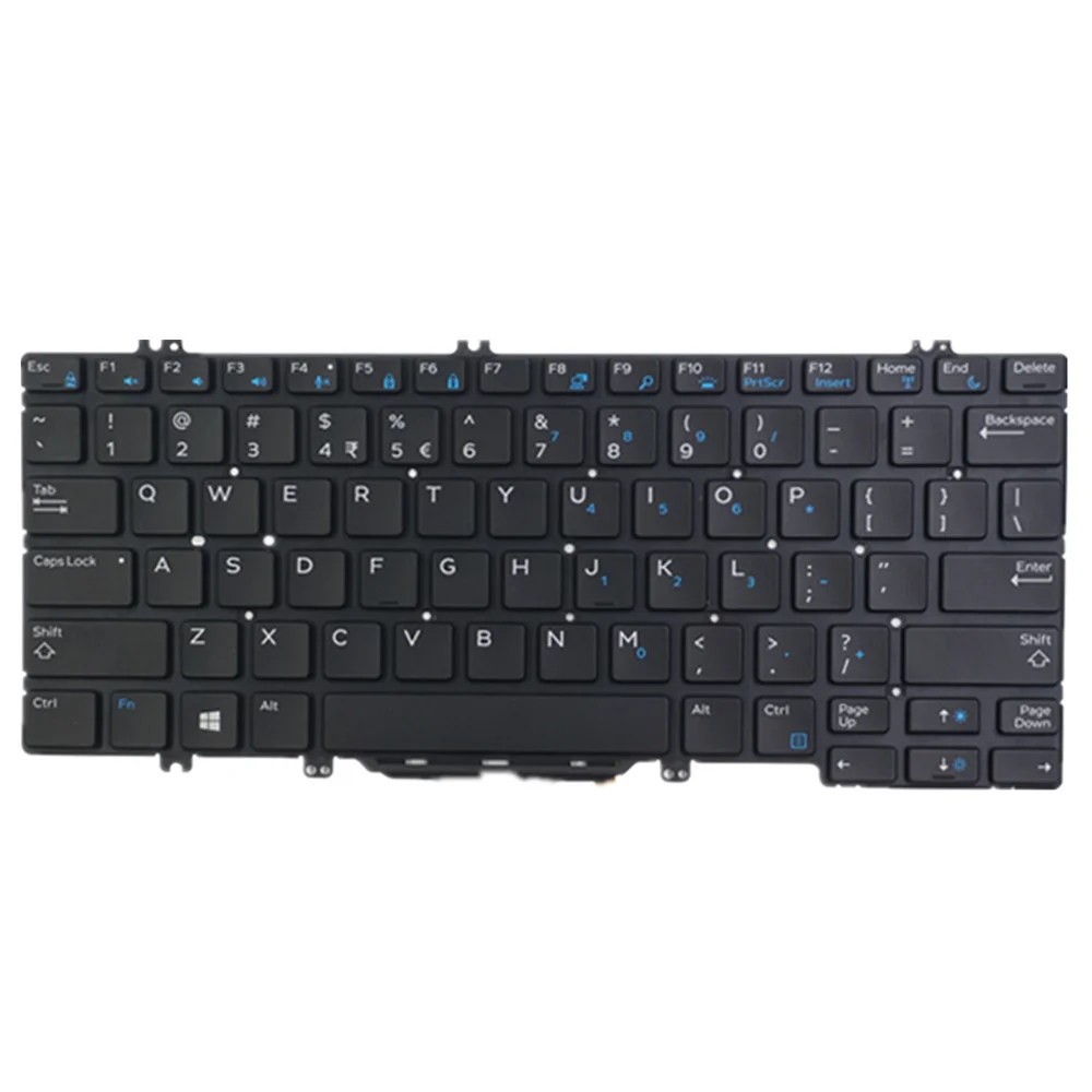 Tastiera Del Computer Portatile Per Dell Latitude 7424 Robusto Extreme Black Us Stati Uniti Edition